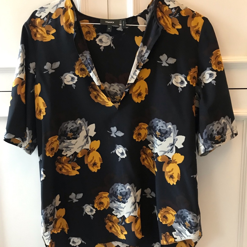 Theory silk blouse- size medium